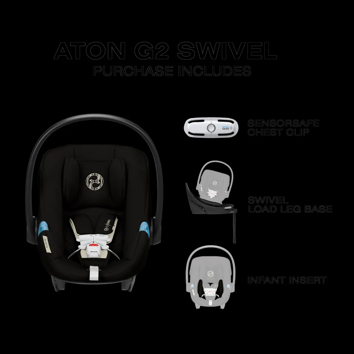 Aton G2 Swivel Infant Car Seat with Load Leg Base