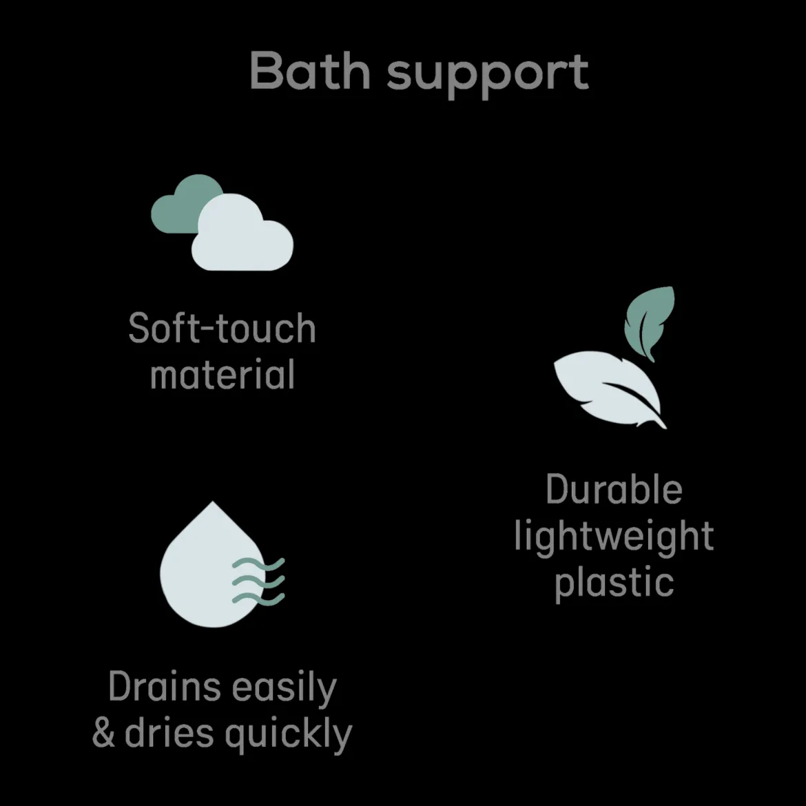 Baby Bath Support & Thermometer Gift Bundle