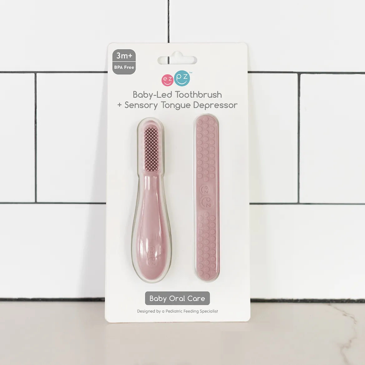Baby-Led Toothbrush + Sensory Tongue Depressor Dual Pack