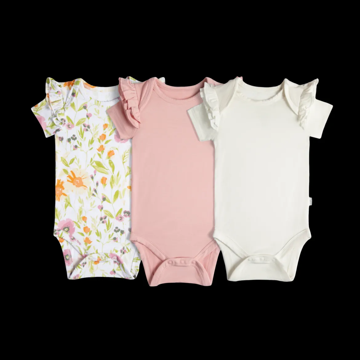Bamboo Viscose Ruffle Bodysuit (3 Pack)