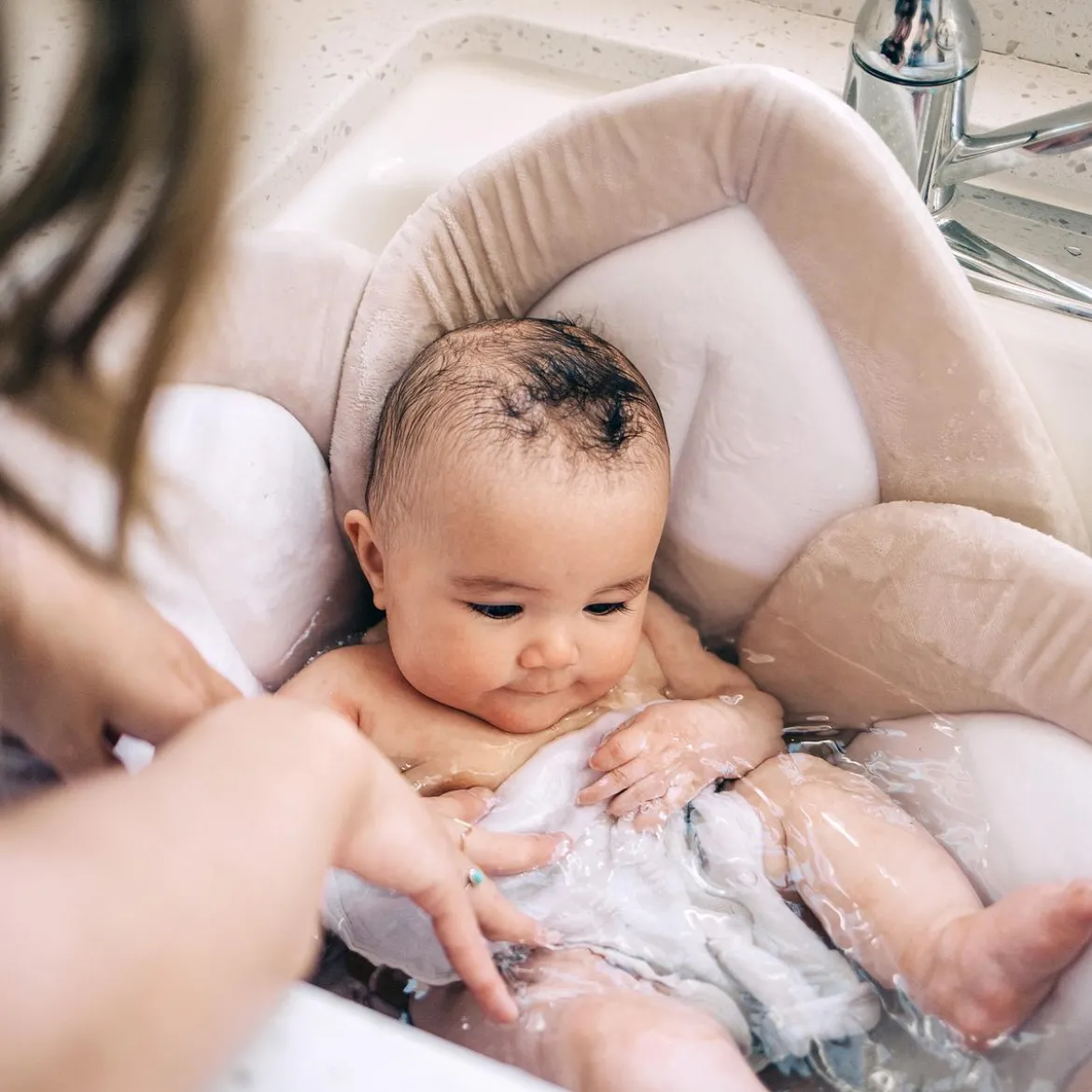 Blooming Bath x Babylist Lotus Baby Bath - Plush Sink Bather