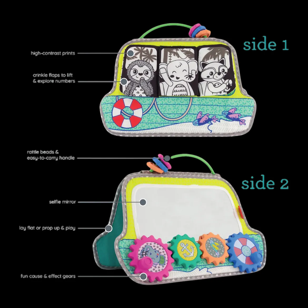 Busy Board Mirror & Sensory Discovery Toy