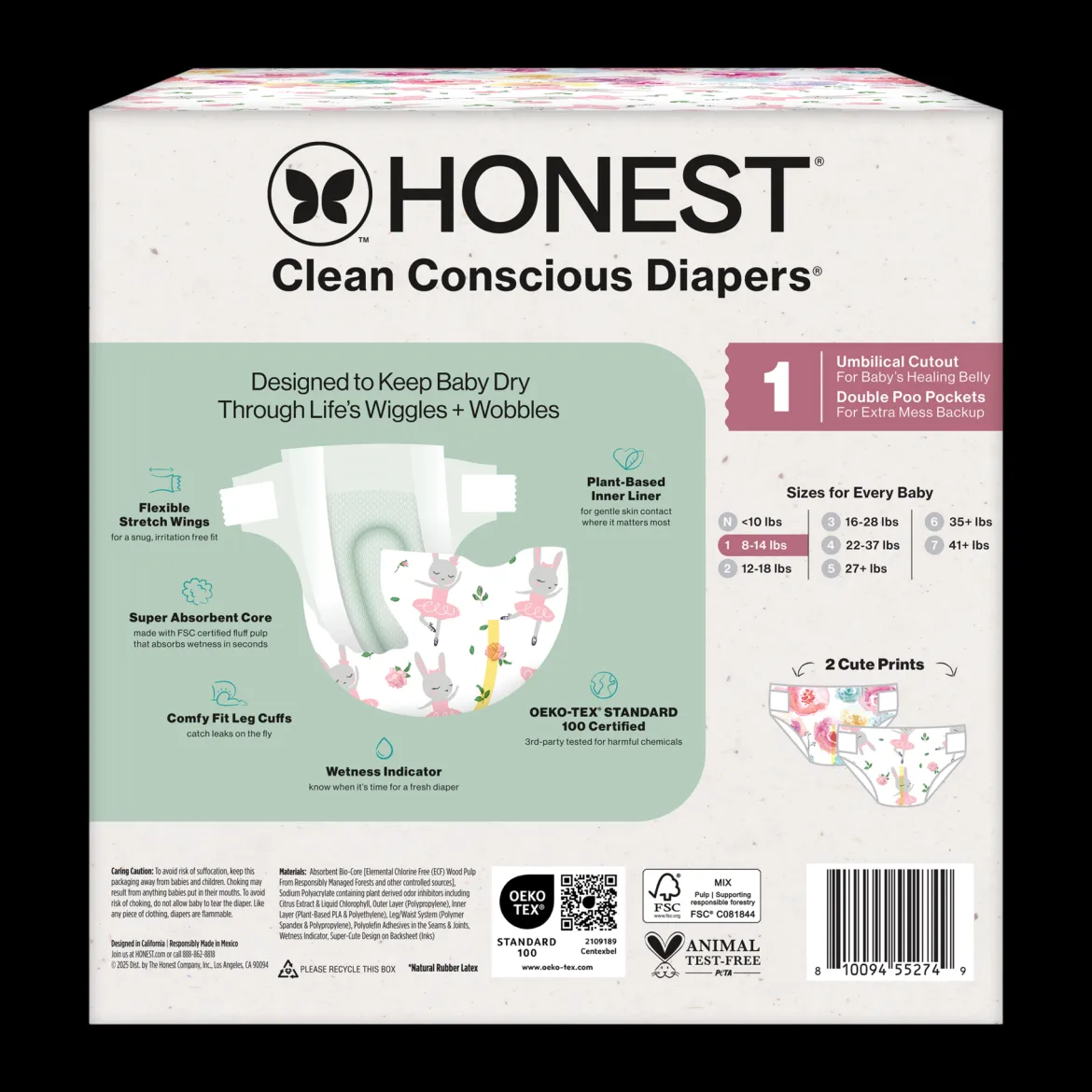 Clean Conscious Disposable Diapers Newborn-Size 2