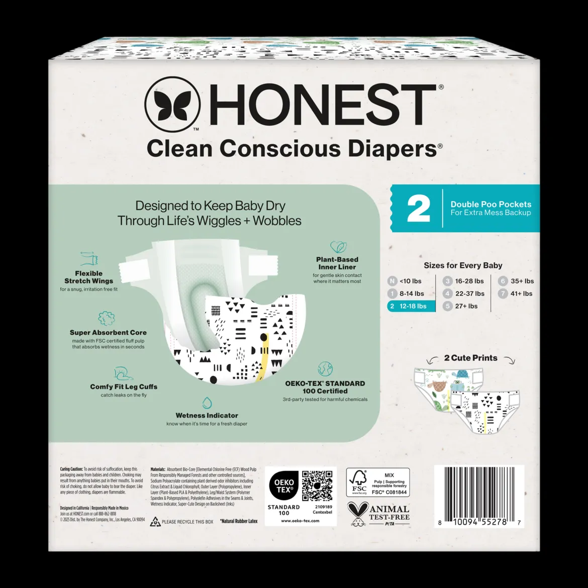 Clean Conscious Disposable Diapers Newborn-Size 2