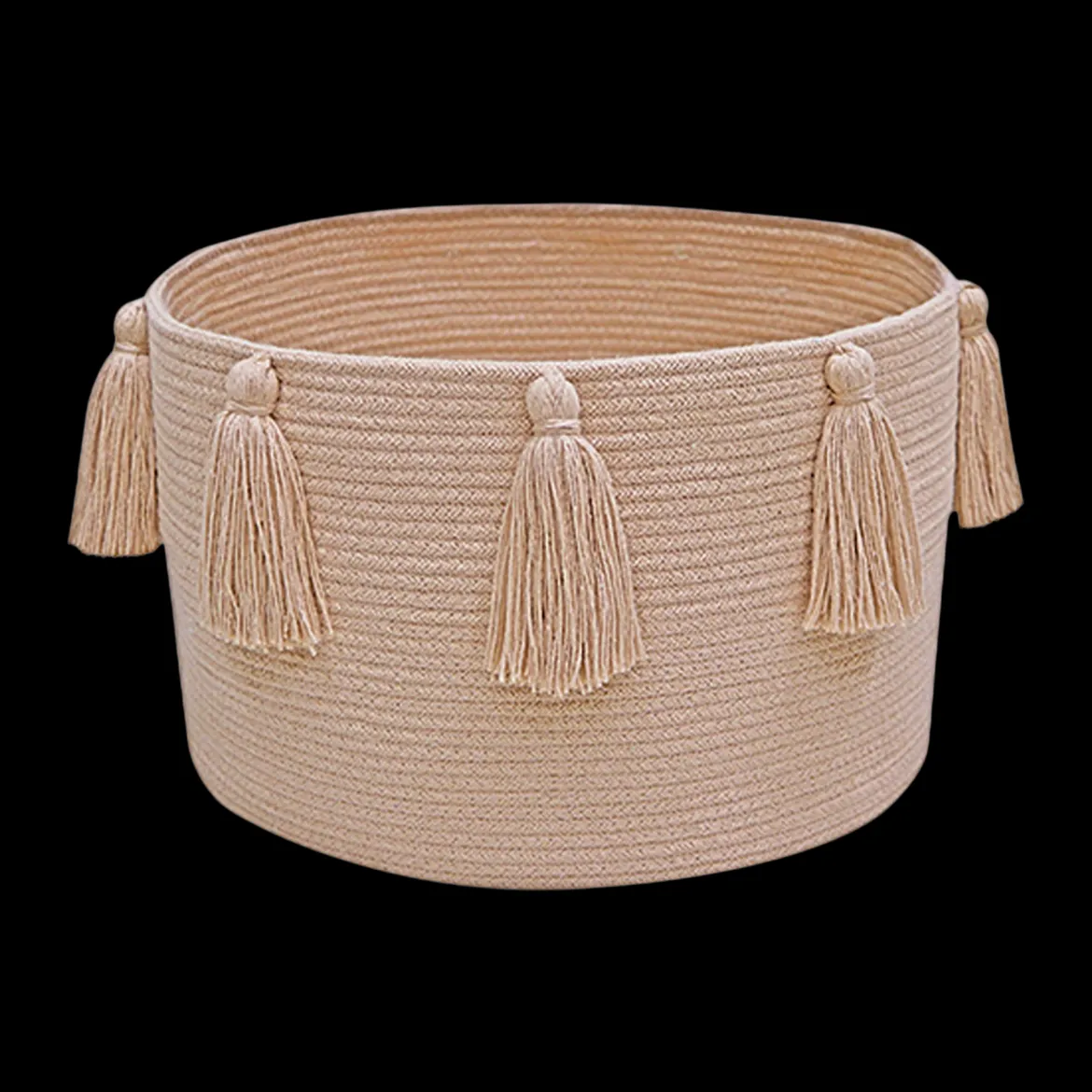 Cotton Tassel Basket