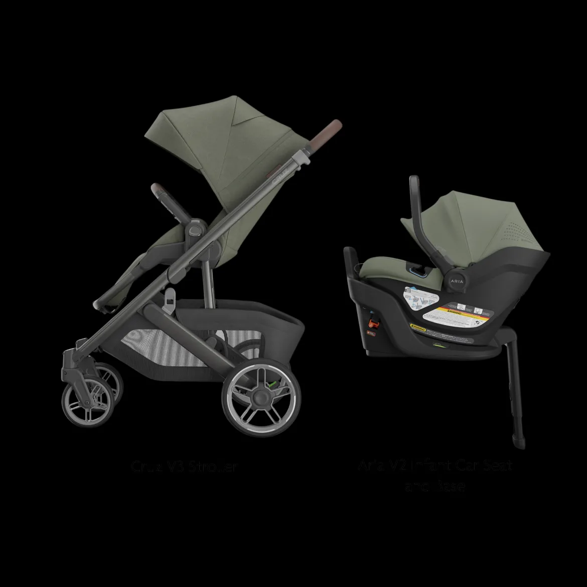 Cruz V3 Stroller & Aria V2 Infant Car Seat Travel System