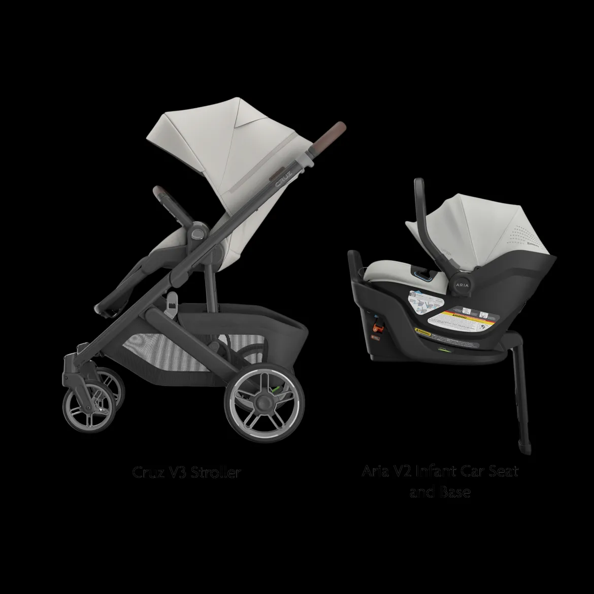Cruz V3 Stroller & Aria V2 Infant Car Seat Travel System
