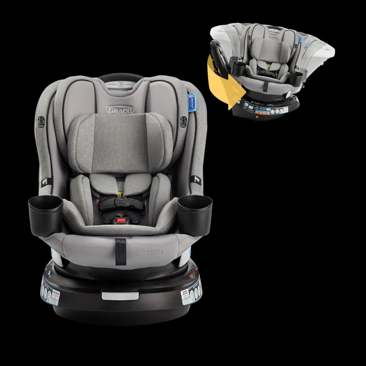 EasyTurn 360 2-in-1 Rotating Convertible Car Seat