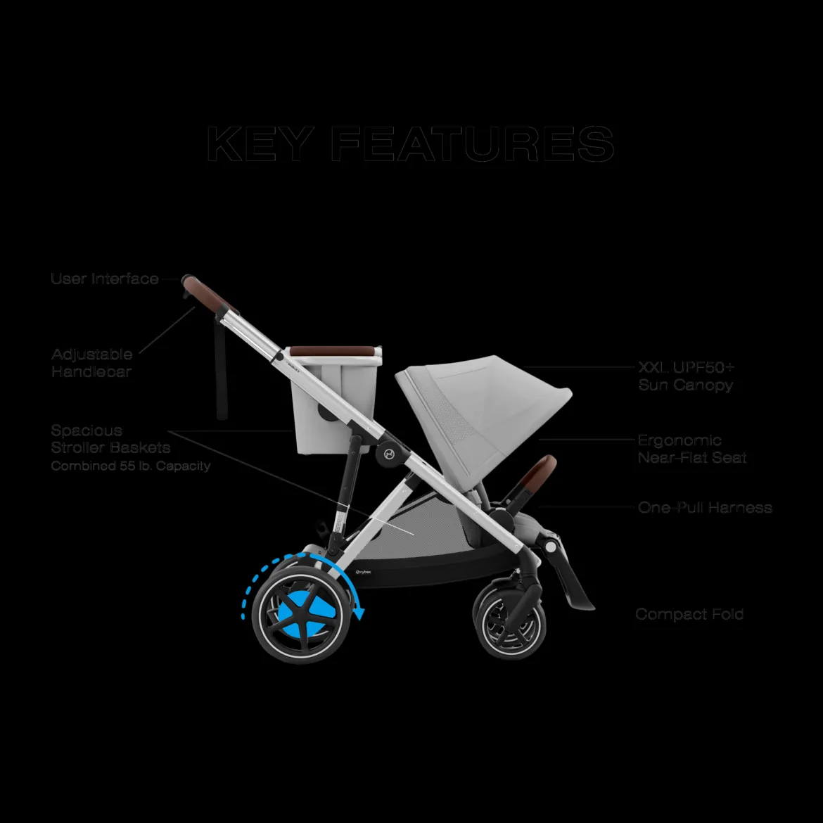 eGazelle S Stroller + Cloud G Pro Travel System