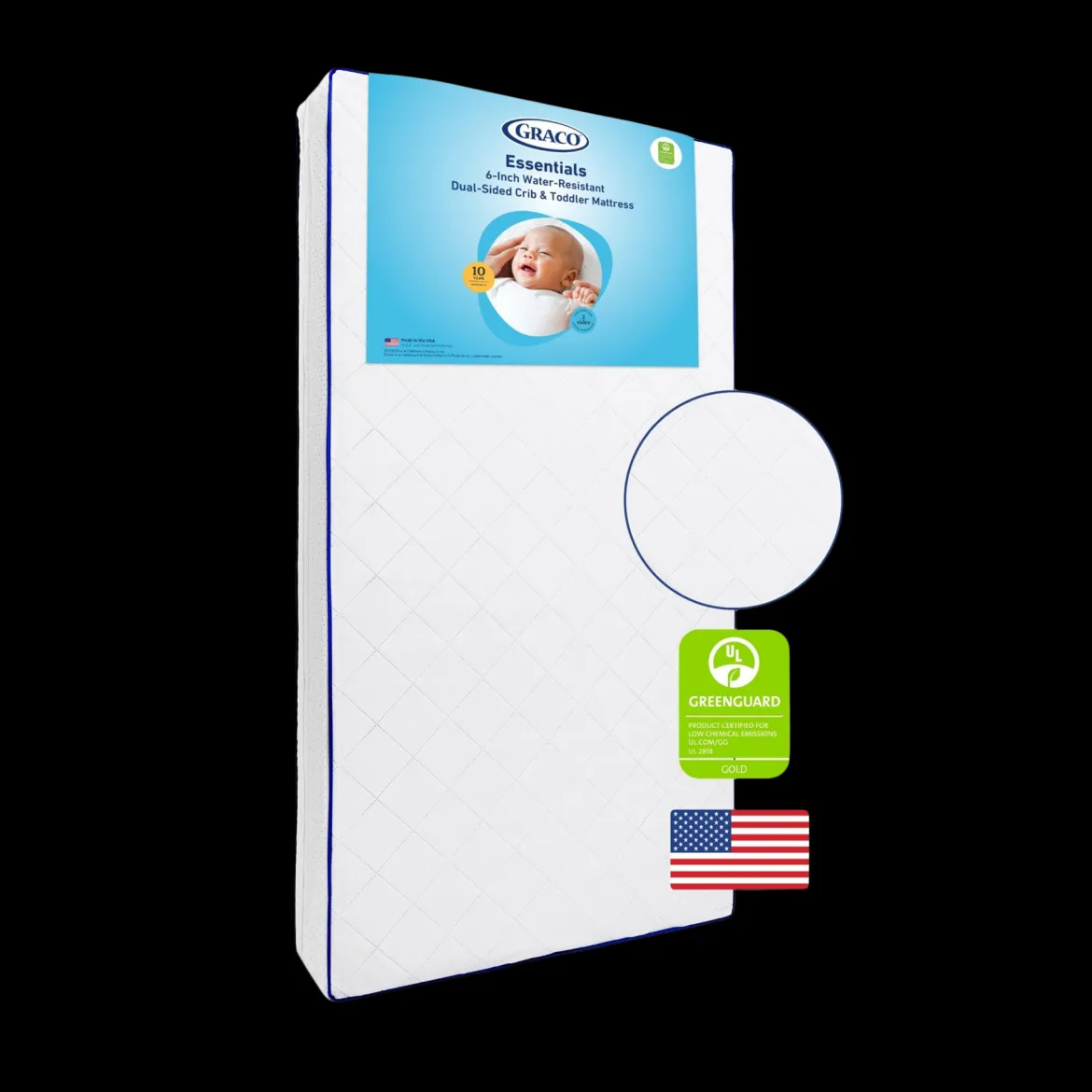 Essentials 6-Inch Water-Resistant Dual-Sided Crib & Toddler Mattress