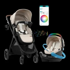 Evenflo Shyft Intuiti+ Travel System featuring Revolve180 LiteMax NXT with SensorySoothe