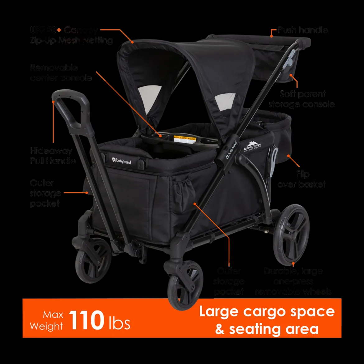Expedition 2-in-1 Stroller Wagon PLUS