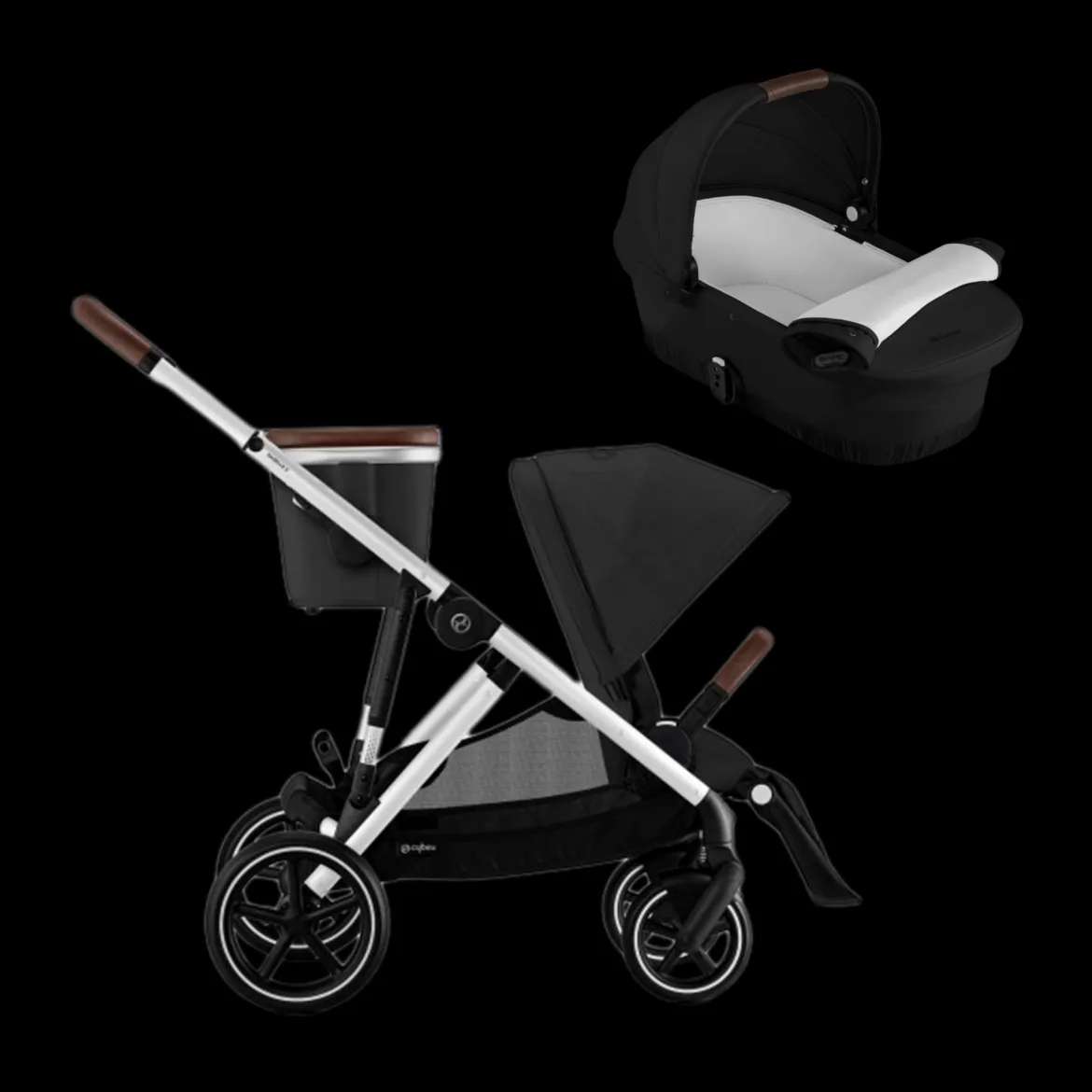 Gazelle S Single to Double Stroller + Cot Bundle