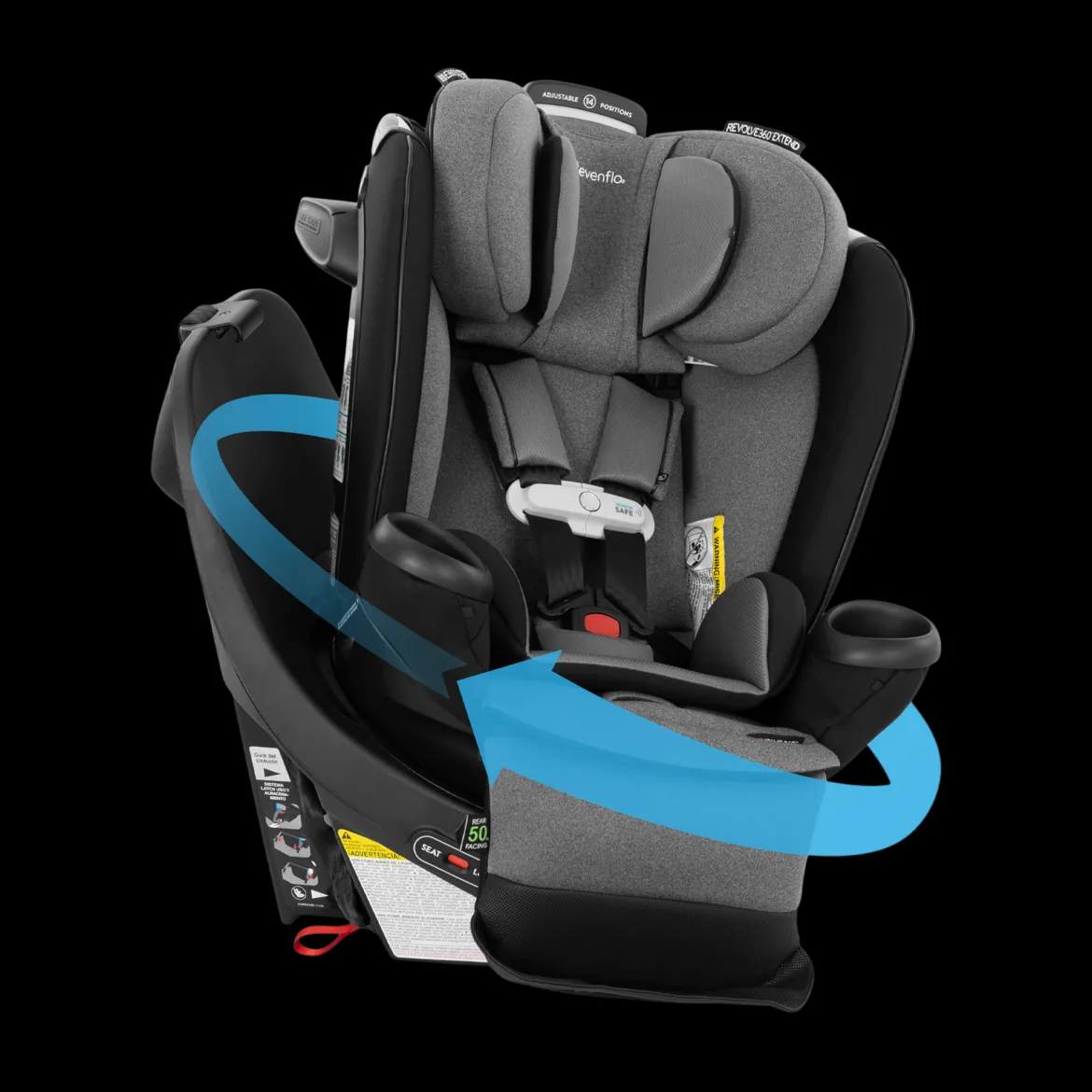 Gold Revolve360 Extend All-in-One Rotational Car Seat with SensorSafe