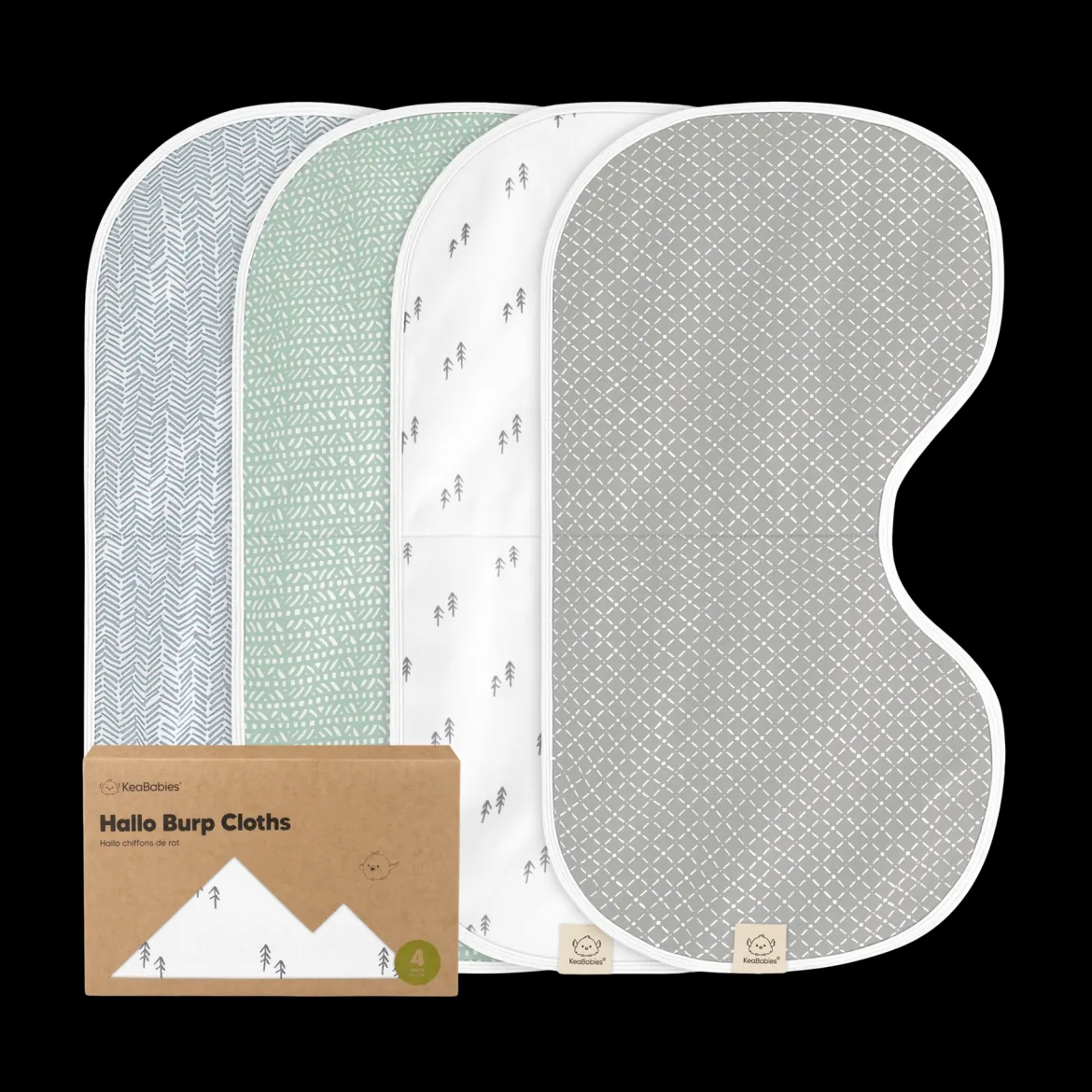 Hallo Burp Cloths (4 Pack)