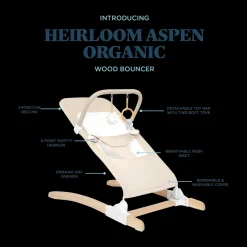 Heirloom Aspen Organic Wooden Bouncer