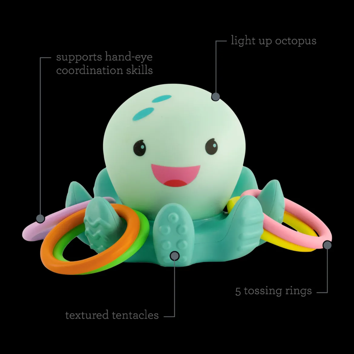 Light Up Ring Catcher Bath Toy