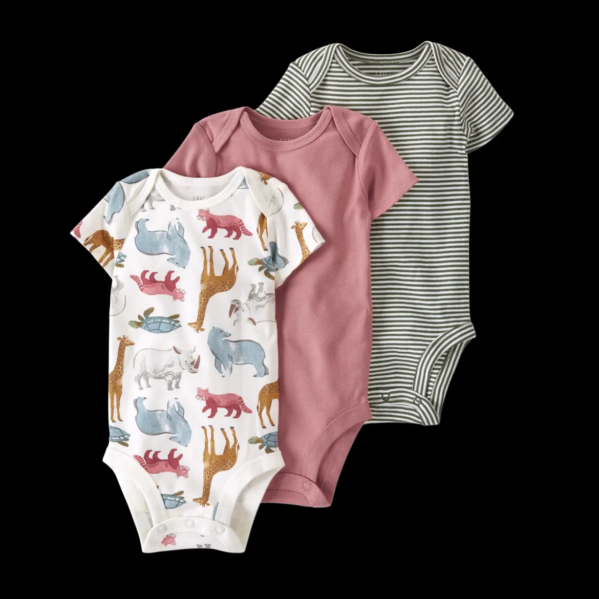 Little Planet 3-Pack Organic Cotton Rib Bodysuits
