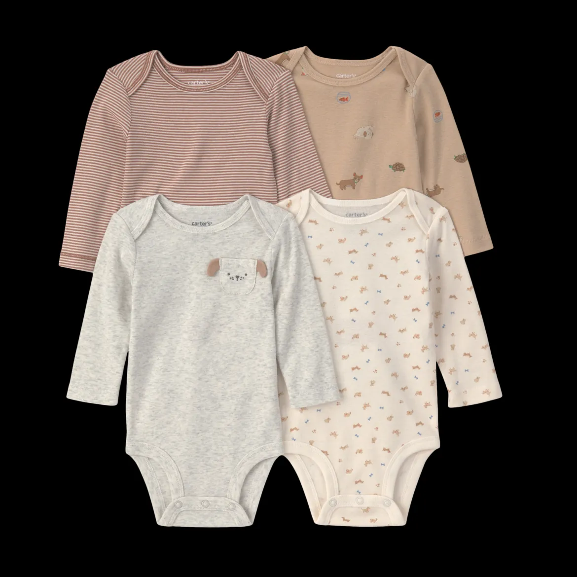 Long-Sleeve Bodysuits (4 Pack)