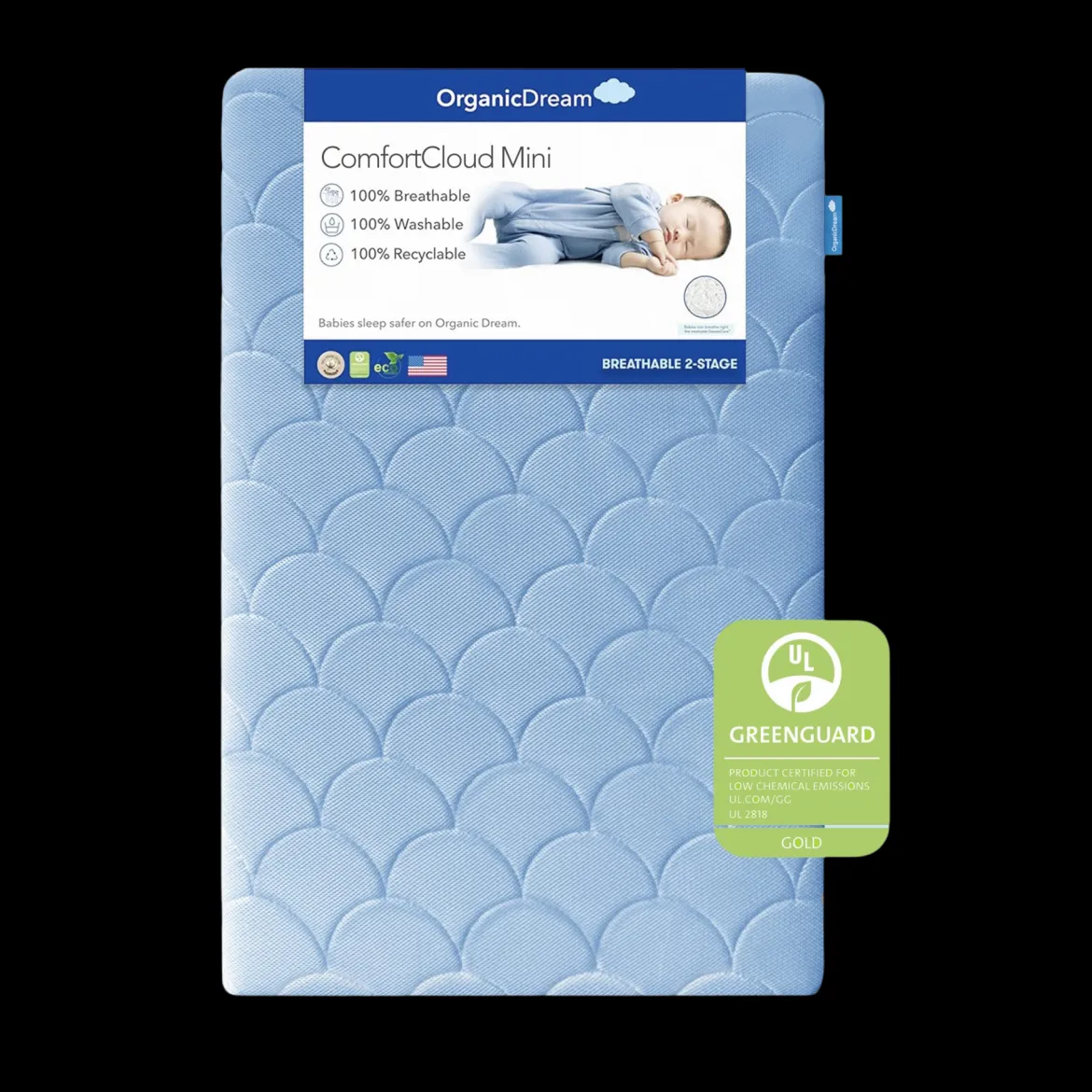 Mini Crib Size ComfortCloud 2-Stage Mattress