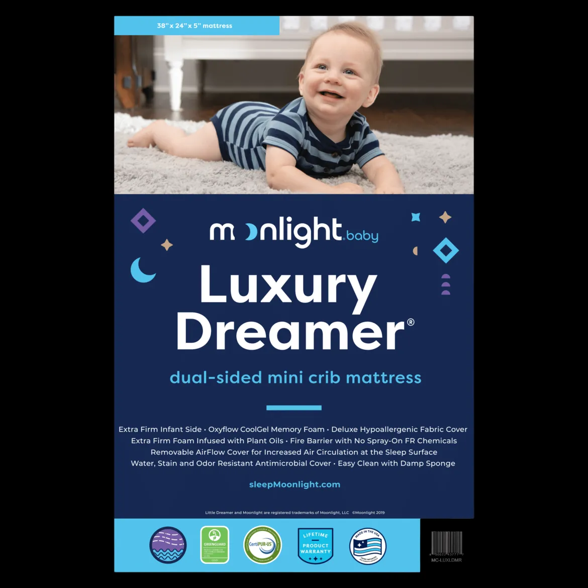 Mini Crib Size Luxury Dreamer Mattress