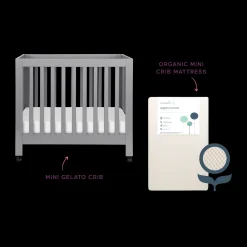 Mini Origami Crib & Mini Organic Mattress Bundle