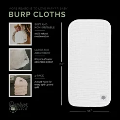 Muslin Cotton Burp Cloths (4-Pack)