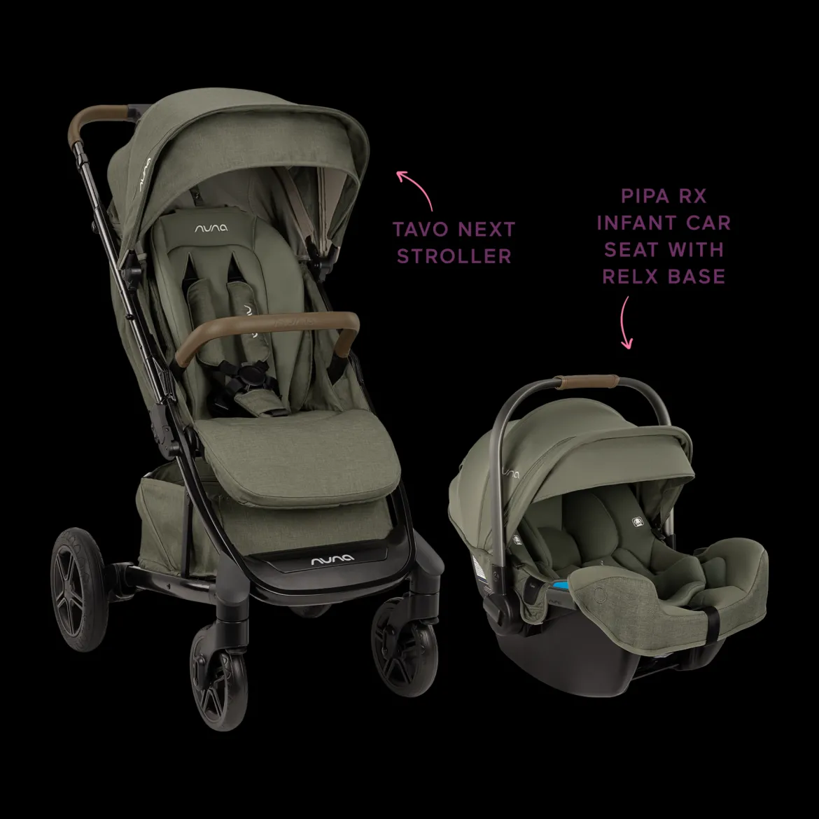 Nuna x Babylist PIPA rx & TAVO next Travel System