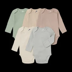 Organic Cotton Long-Sleeve Solid Bodysuits (5 Pack)