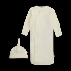 Organic Cotton Magnetic Gown & Hat Set