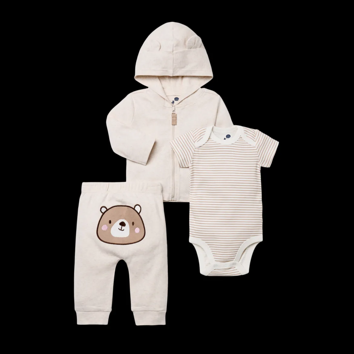 Organic Cotton 3-Piece Hoodie Set