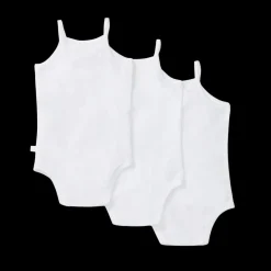 Organic Cotton Set of 3 Solid Camisole Bodsuits