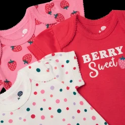Organic Cotton Short-Sleeve Printed Bodysuit (5 Pack)