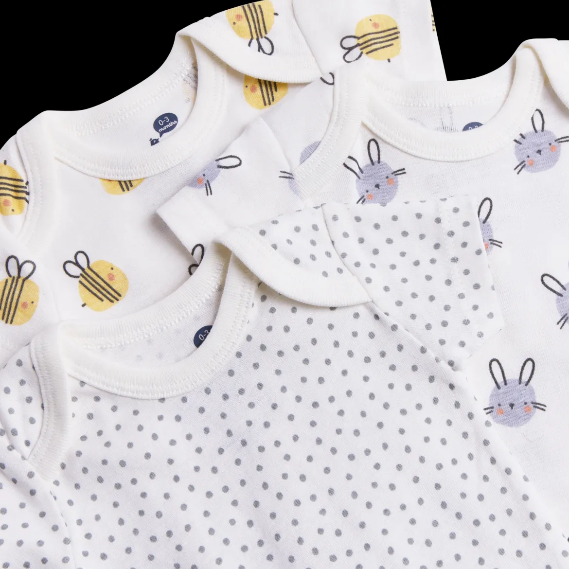 Organic Cotton Short-Sleeve Printed Bodysuit (5 Pack)