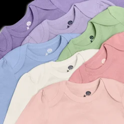 Organic Cotton Solid Long Sleeve Bodysuit (7 Pack)