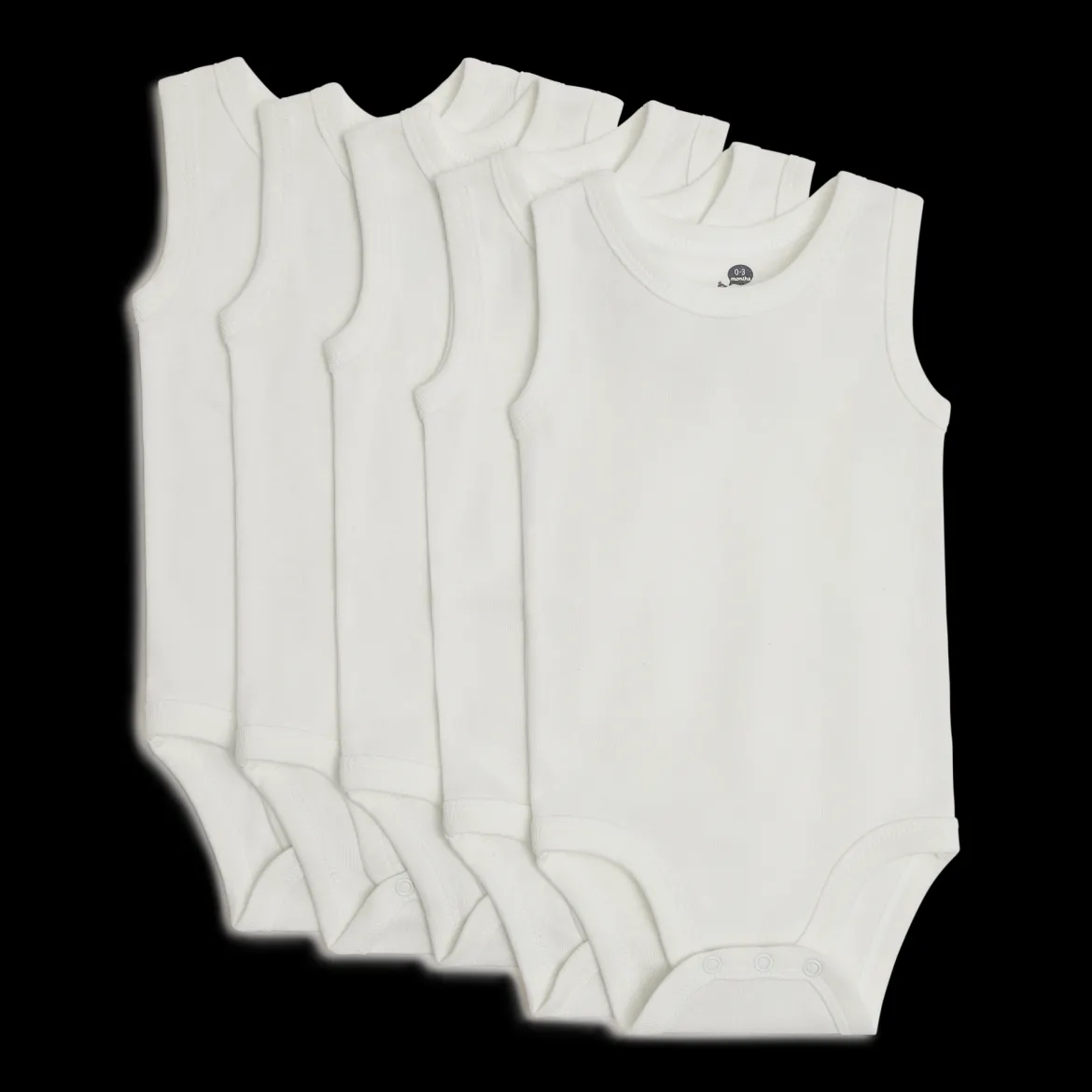 Organic Cotton Solid Tank Bodysuit (5 Pack)