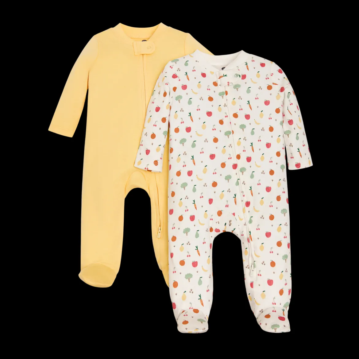 Organic Cotton 2-Way Zip Footie (2 Pack)