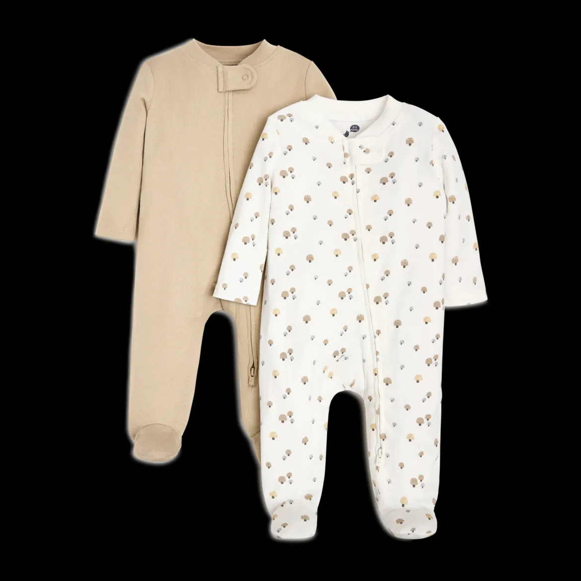 Organic Cotton 2-Way Zip Footie (2 Pack)