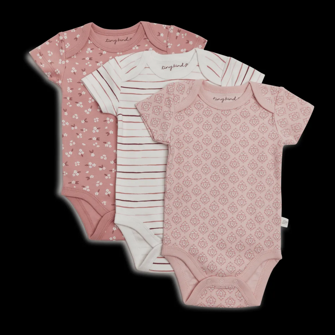 Organic Printed Short Sleeve Bodysuit (3 Pack)