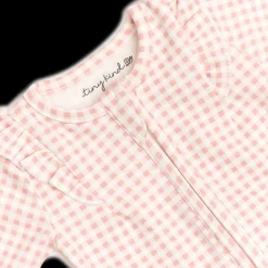 Organic Ruffle Cotton Printed 2-Way Zip Footie