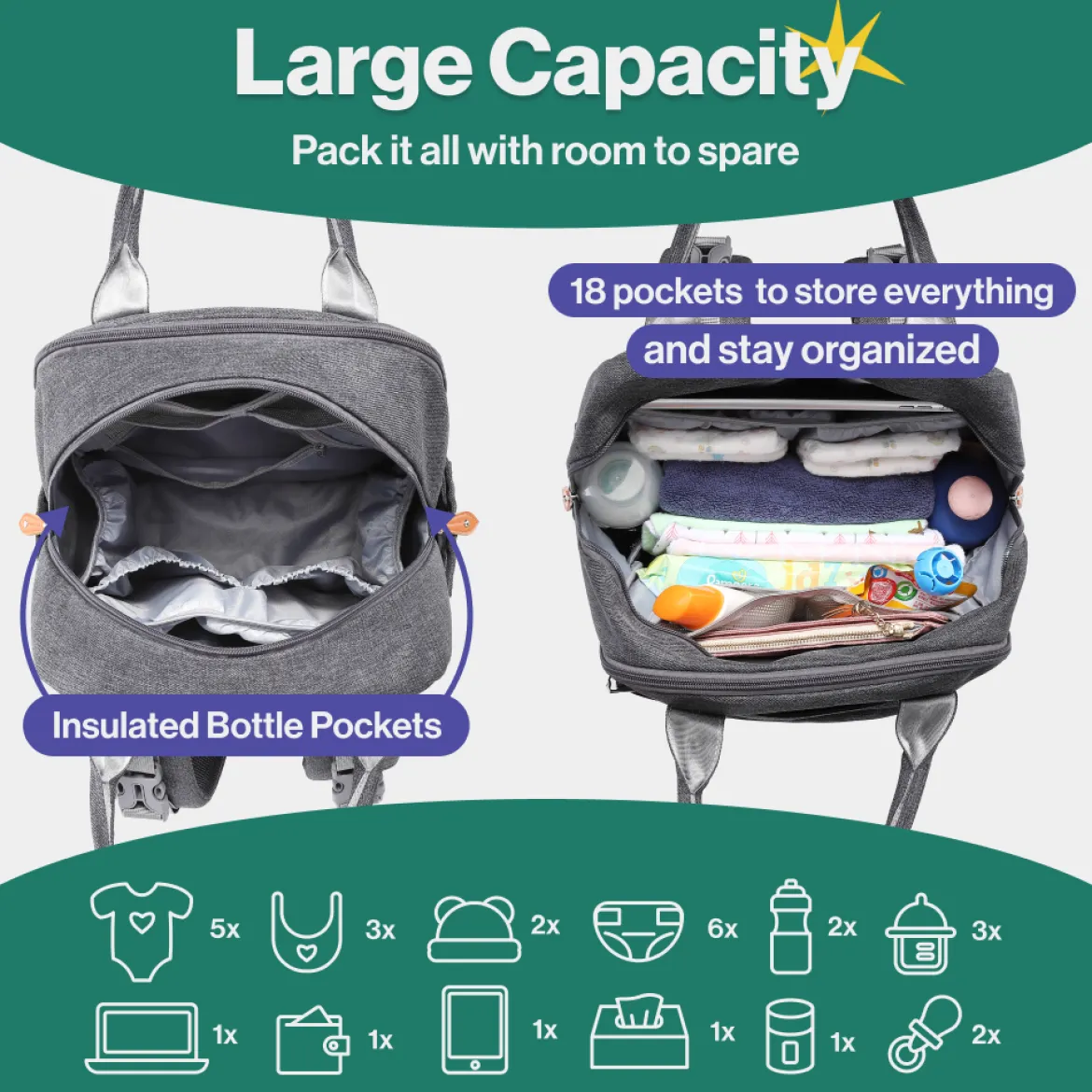 Original Diaper Bag Backpack