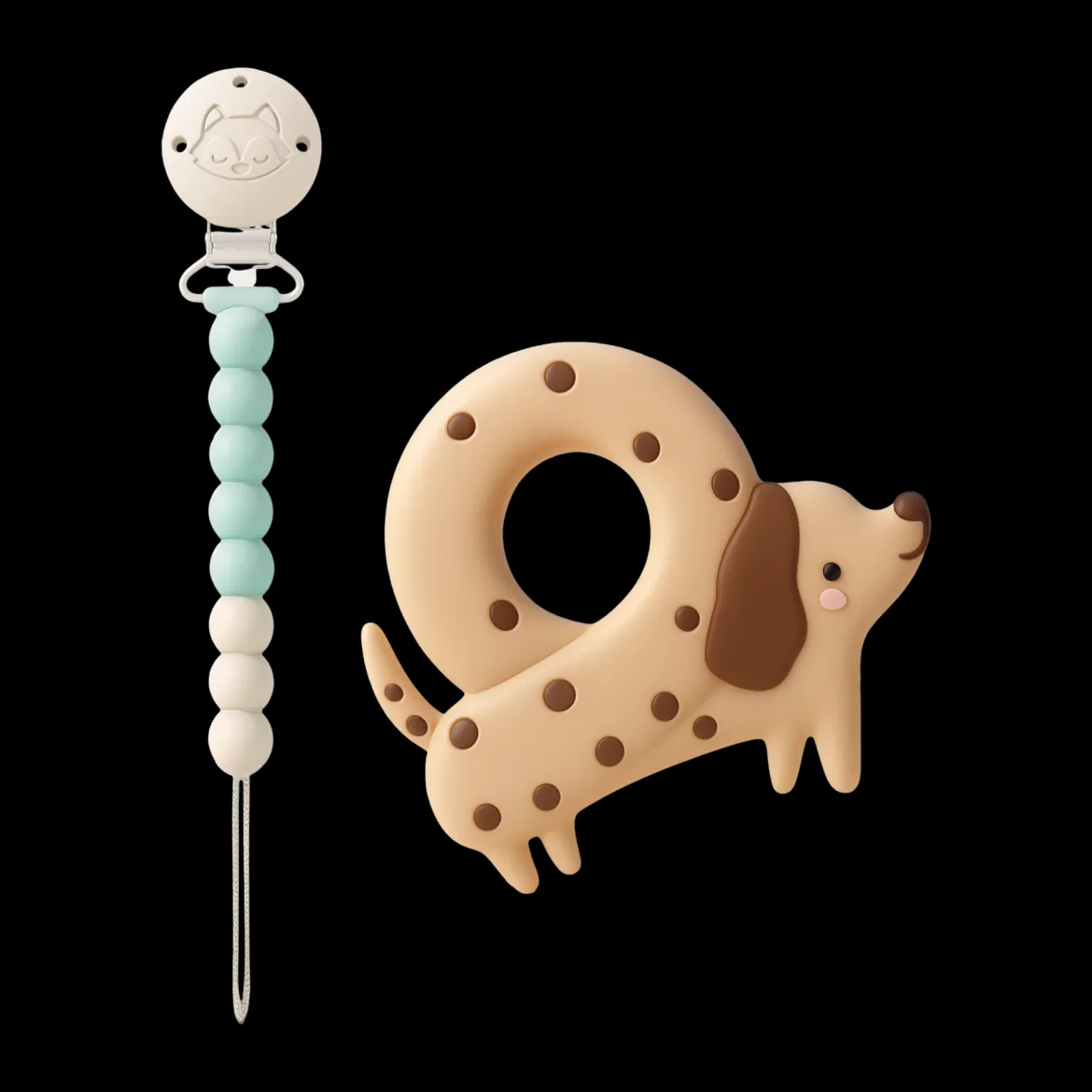 Pacifier Clip Teether Set