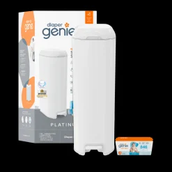 Platinum Stainless Steel Diaper Pail with Easy Roll Refill Bags
