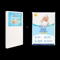 Premium Foam Crib & Toddler Mattress + Premium Waterproof Mattress Protector