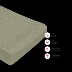 Quilted Changing Pad Cover in GOTS Certified Organic Muslin Cotton