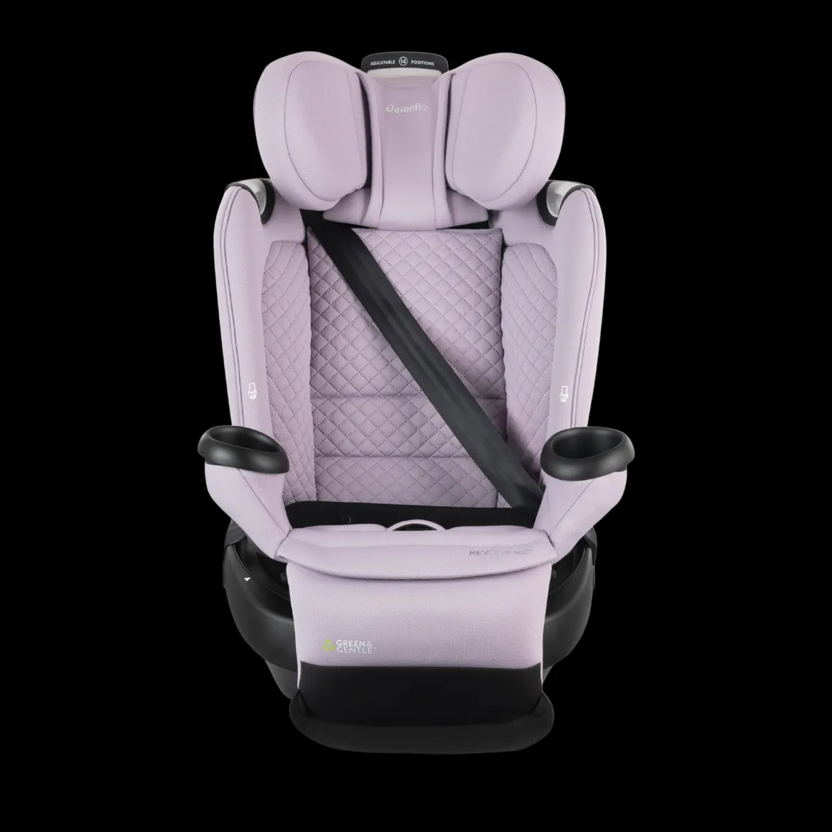 Revolve360 Extend All-in-One Rotational Car Seat with Green & Gentle Fabric
