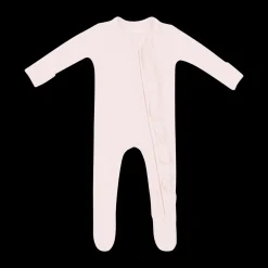 Ribbed Ruffle Zipper Footie