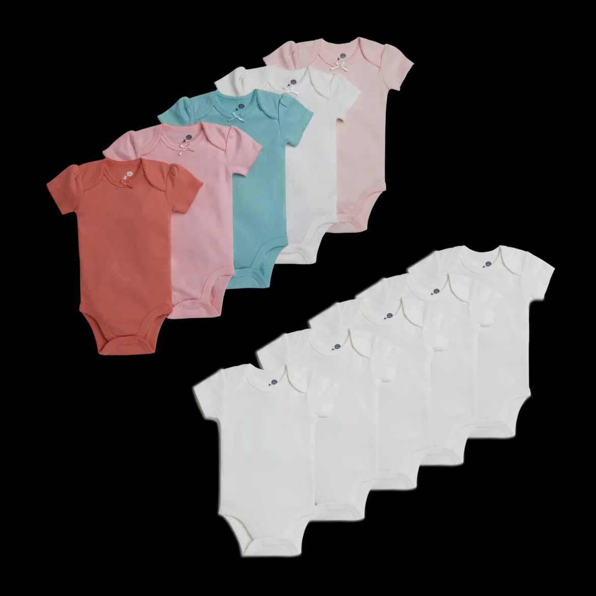 Short Sleeve Bodysuit Bundle (10 Pack)