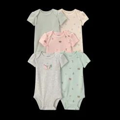 Short-Sleeve Bodysuits (5 Pack)