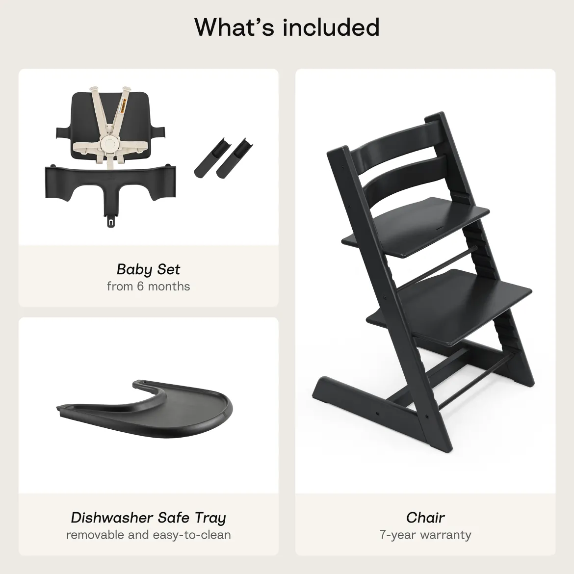 Tripp Trapp High Chair² + Tray Bundle